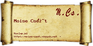 Moise Csát névjegykártya